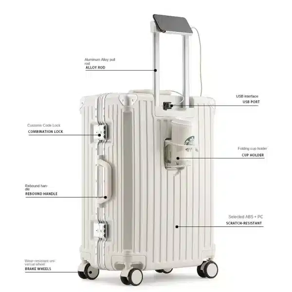 Aluminum Frame Carry On Luggage - Image 3