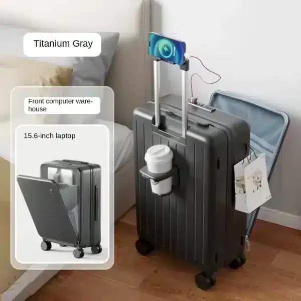 Smart Multifunctional USB Charging Suitcase Wholesale - Image 4