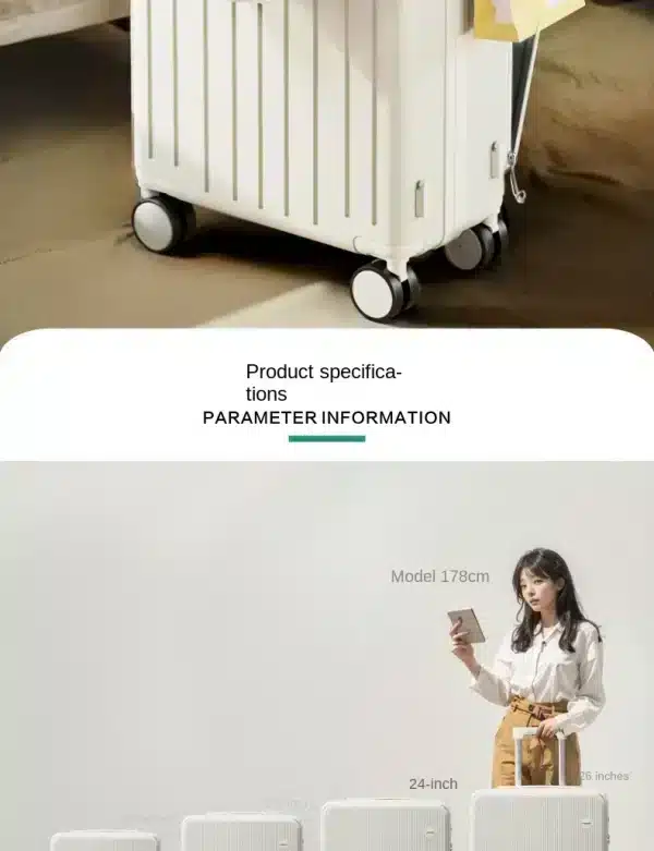 Smart Multifunctional USB Charging Suitcase Wholesale - Image 8